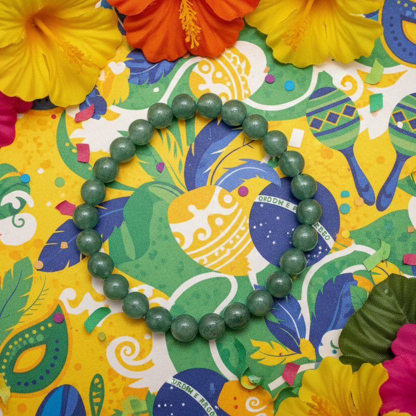 Aventurine du Brésil, bracelet boules AA+