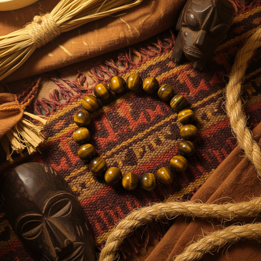 Oeil de Tigre, bracelet grosses boules 12mm qualité AA+