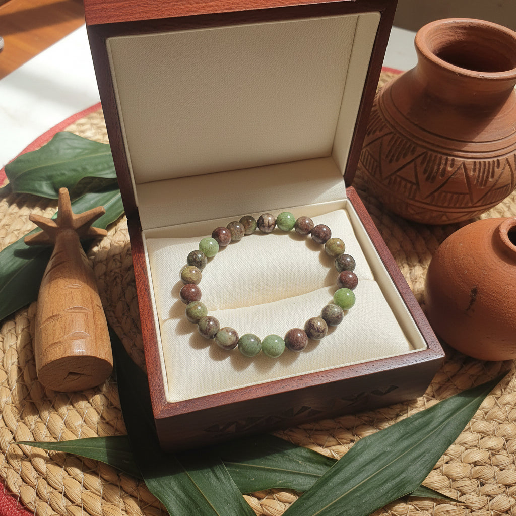 Chrysoprase, bracelet boules 8mm extra qualité AAA, Madagascar