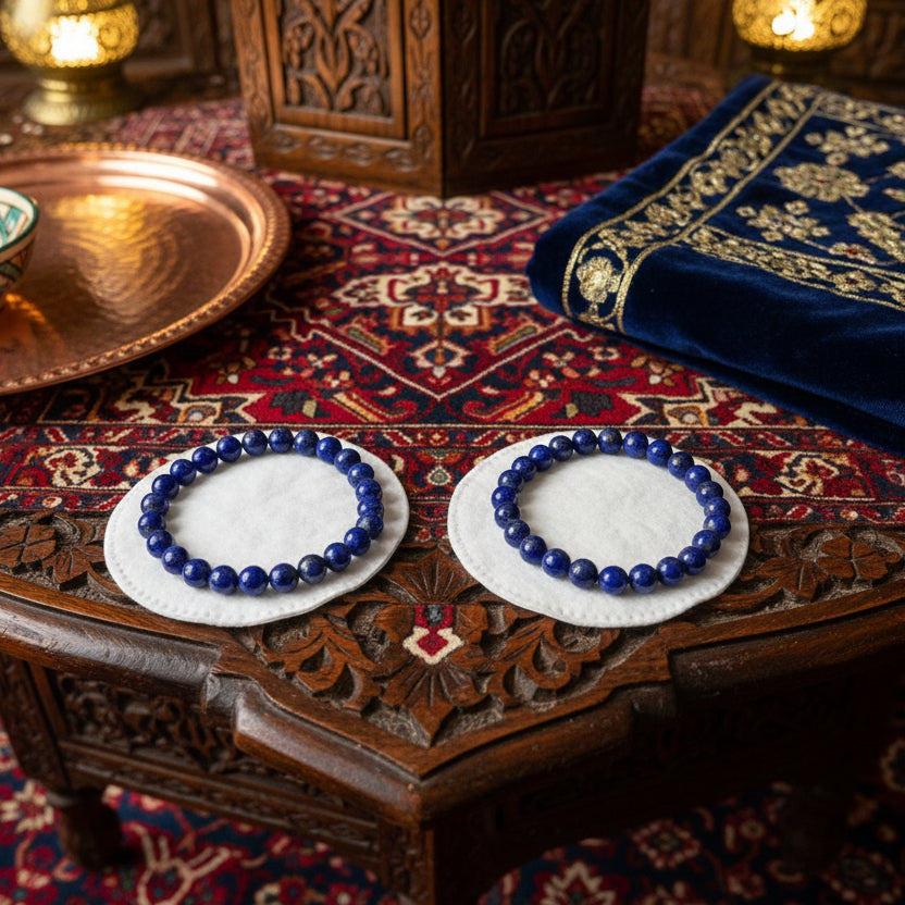 Lapis Lazuli Afghan EXTRA EXTRA AAA+, bracelet boules 8mm