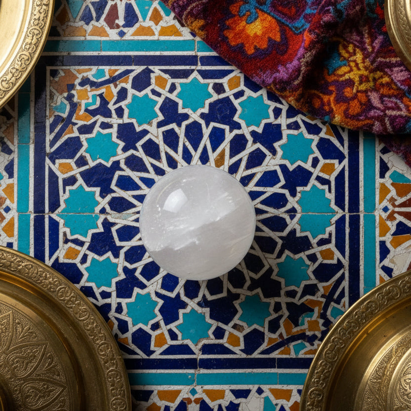 Sélénite, Galets PM non gravés, Maroc.