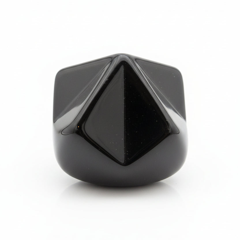 Obsidienne Œil Céleste naturelle Flash, forme libre 65x55mm. AAA.