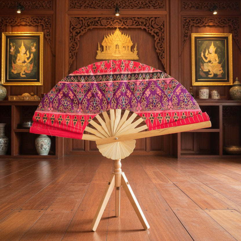 Eventail artisanal en bambou nord Chiang Mai collection thaï ar't 2