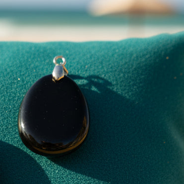 Tourmaline noire Brésil pendentif 25x20mm qualité AA+