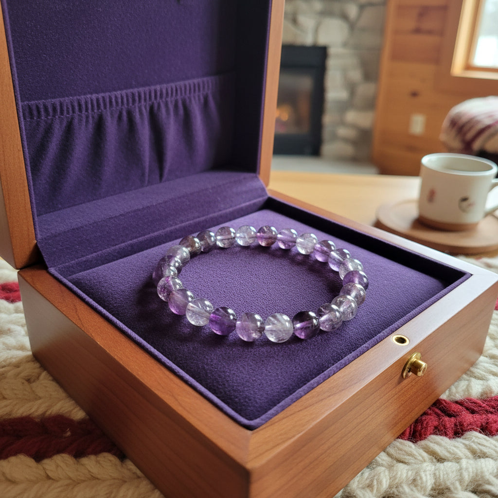 Auralite 23, Merveille de la nature, bracelet boules 8mm AAA