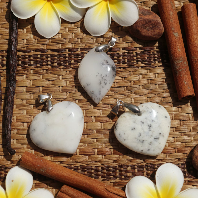 Agate Dentritique, Madagascar, pendentif qualité AA+