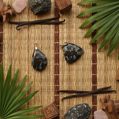 Gabbro de Madagascar, pendentif qualité AAA