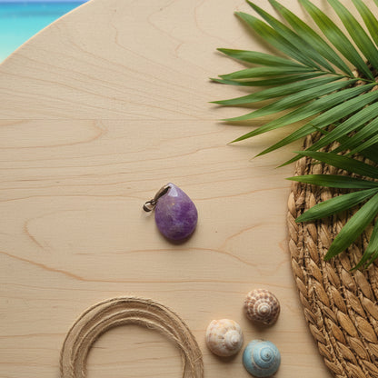 Améthyste goutte de Madagascar, pendentif qualité AA+