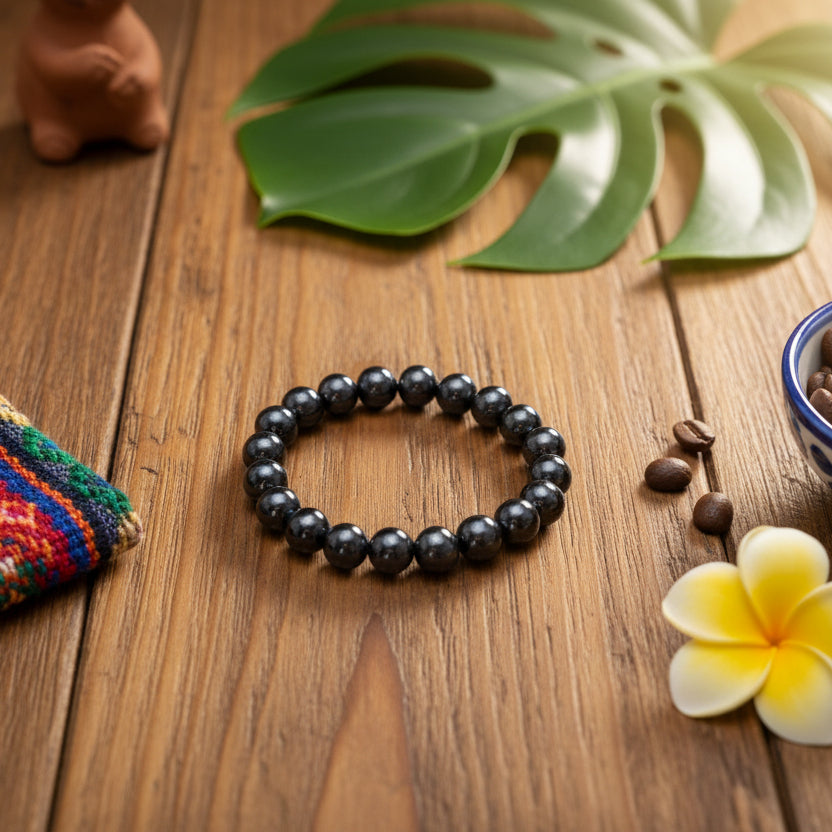 hématite, bracelet boules 6 à 12mm, qualité AA+