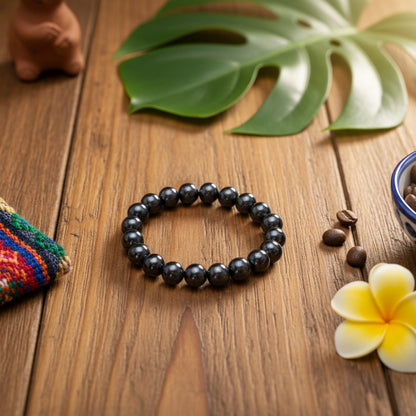 hématite, bracelet boules 6 à 12mm, qualité AA+