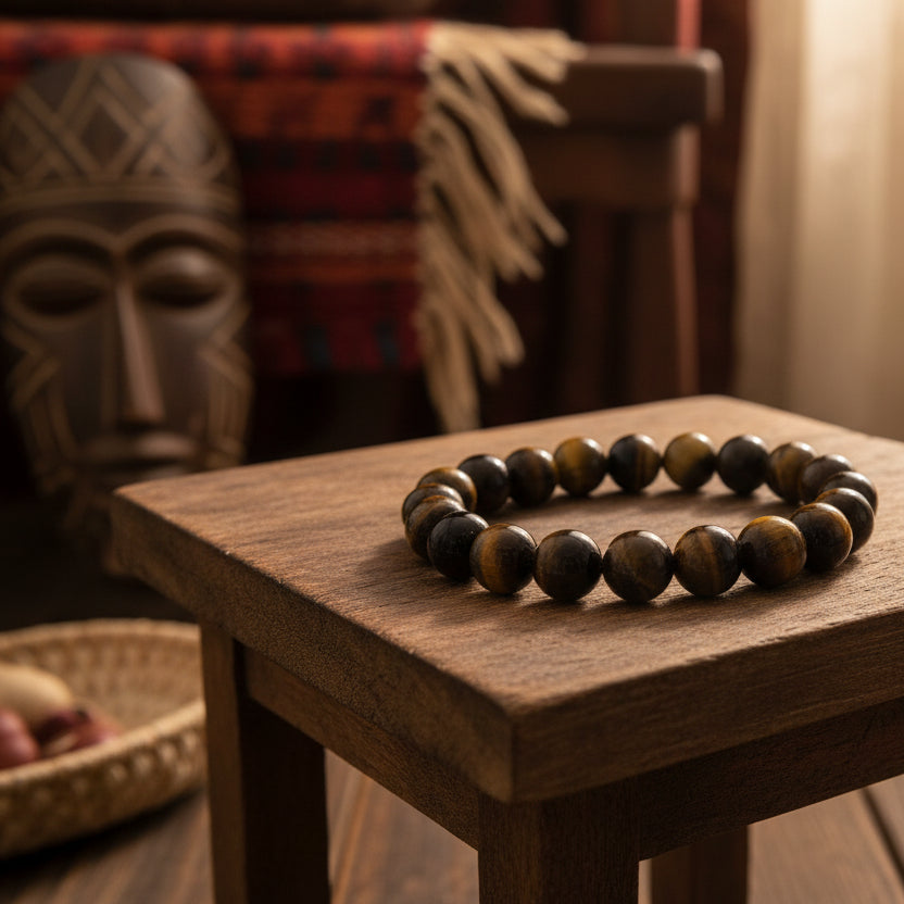 Oeil de Tigre, bracelet boules 4 à 10mm qualité AA+