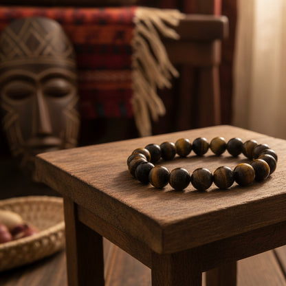 Oeil de Tigre, bracelet boules 4 à 10mm qualité AA+