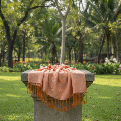 Echarpe Foulard Pashmina fabrication Thaïlandaise 175x68cm env.