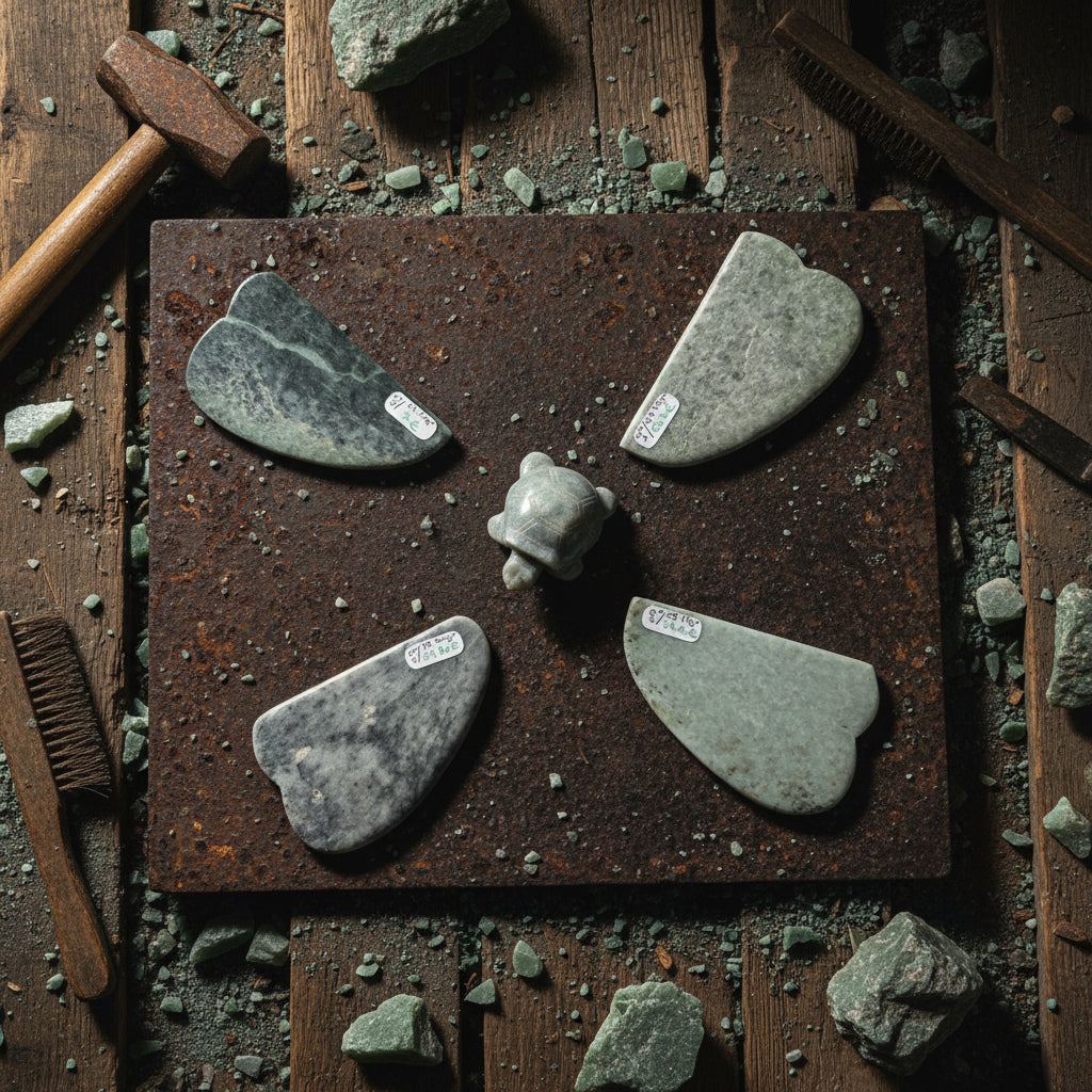 Gua Sha en Jade Birman série 1 à 4