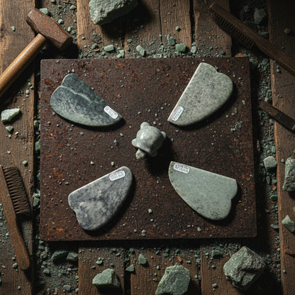 Gua Sha en Jade Birman série 1 à 4