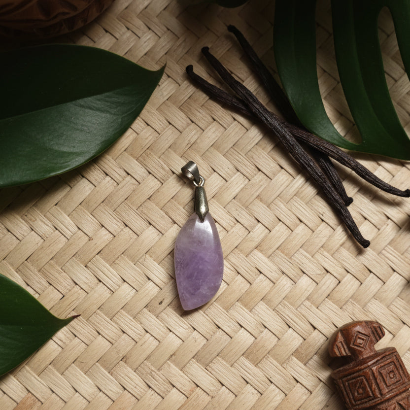 Améthyste goutte de Madagascar, pendentif qualité AA+