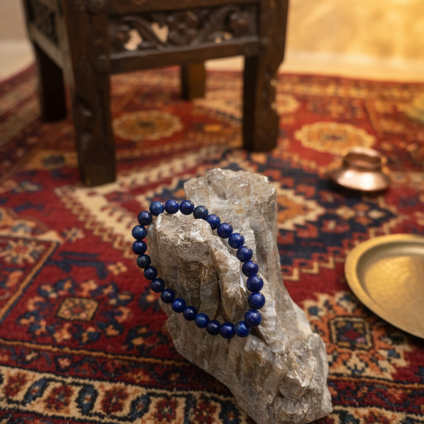 Lapis Lazuli Afghan, bracelet boules 8mm Extra  AAA