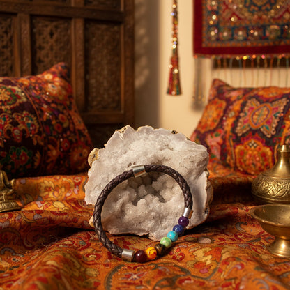 7 chakras, bracelet boules pierres naturelles qualité AA+