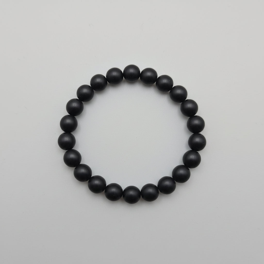 Shungite, bracelet boules qualité AA+