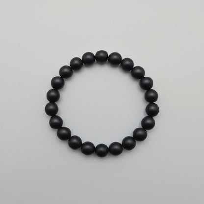 Shungite, bracelet boules qualité AA+