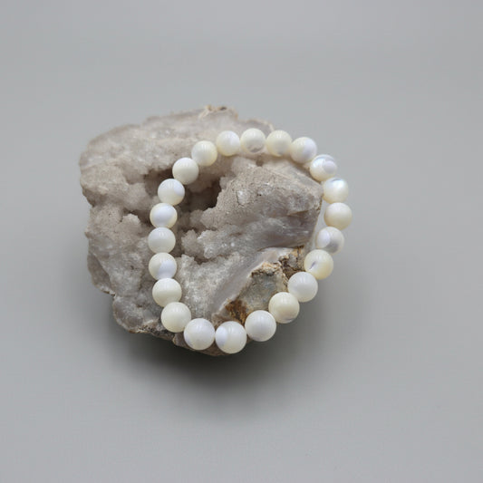 Nacre naturelle, bracelet boules qualité AAA