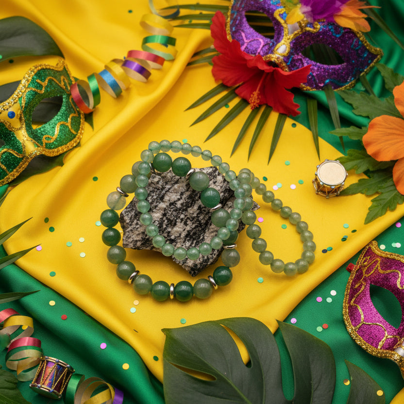 Aventurine du Brésil, bracelet boules AA+