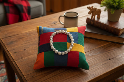 Howlite, bracelet boules AA+
