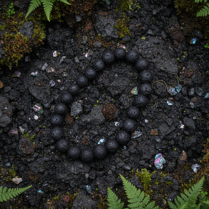 Pierre de Lave de la Réunion, bracelet boules AA+