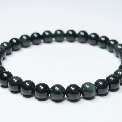 Obsidienne Œil Céleste, bracelet boules 6 à 8mm de qualité AAA