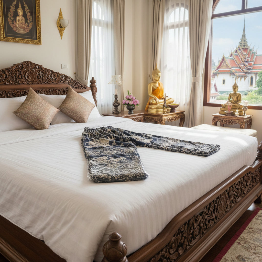 Pantalon fluide Eléphant, taille unique (S à XL), made in Thaïlande