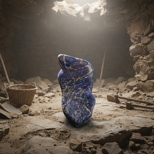 Lapis Lazuli, bloc à poser pièce unique de 672gr, Afghanistan (via Pakistan)