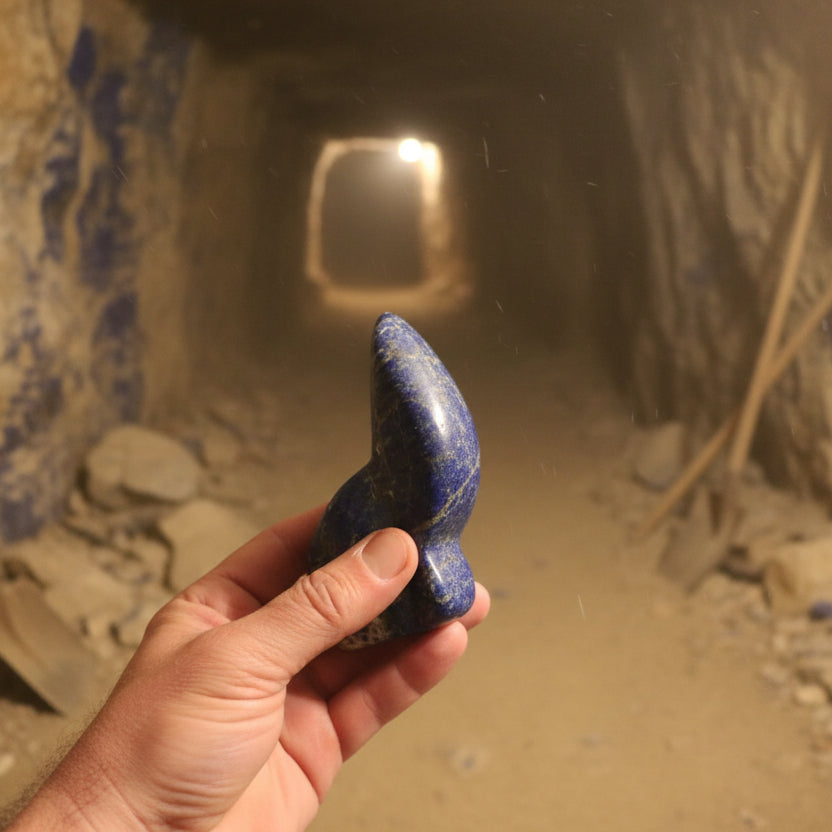 Lapis Lazuli, bloc à poser pièce unique de 672gr, Afghanistan (via Pakistan)