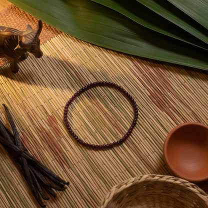 Grenat Almandin, bracelet boules 3mm Extra qualité AAA