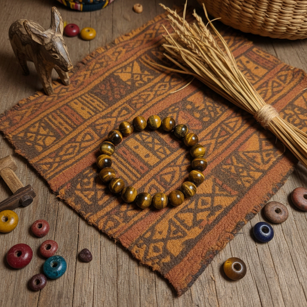Oeil de Tigre, bracelet grosses boules 12mm qualité AA+