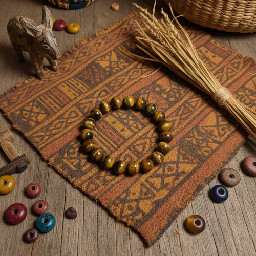Oeil de Tigre, bracelet grosses boules 12mm qualité AA+