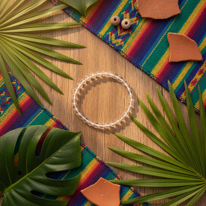 Cristal de Roche, bracelet boules 6 à 10mm, Qualité AA+ Brésil.