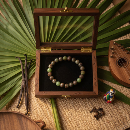 Chrysoprase, bracelet boules 8mm extra qualité AAA, Madagascar