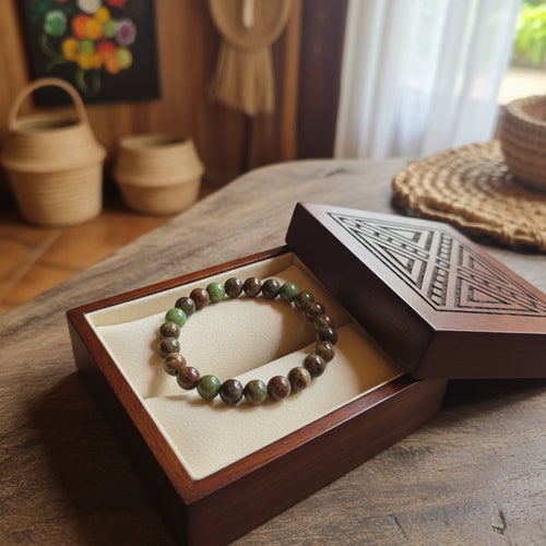 Chrysoprase, bracelet boules 8mm extra qualité AAA, Madagascar