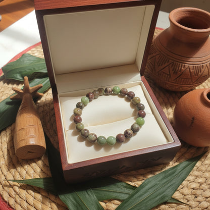 Chrysoprase, bracelet boules 8mm extra qualité AAA, Madagascar