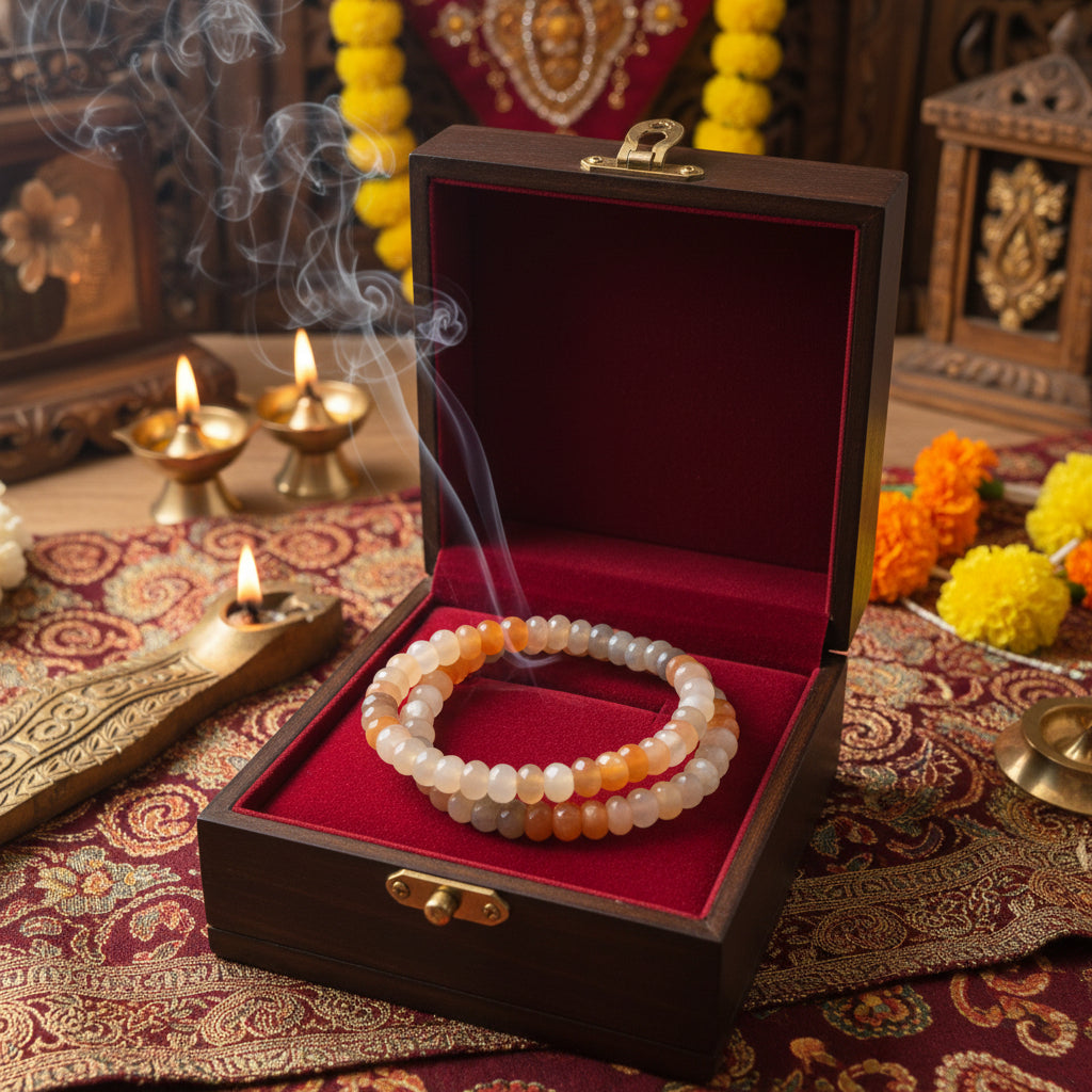 Pierre de lune, bracelet petits cylindres 8mm qualité AAA.