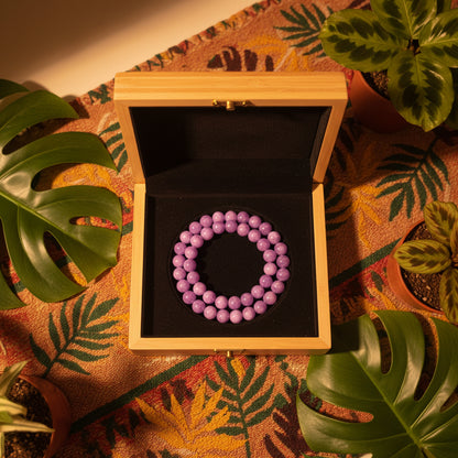 Lépidolite, bracelet boules 8mm qualité AAA