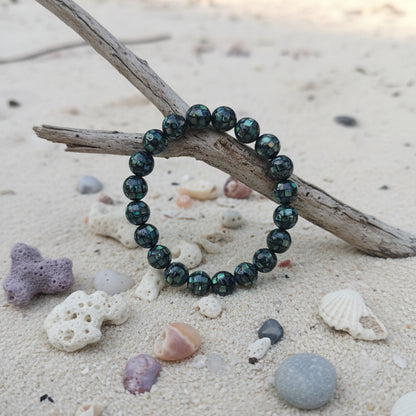 Abalone, bracelet boules 8 et 10mm Extra qualité AAA+ Madagascar