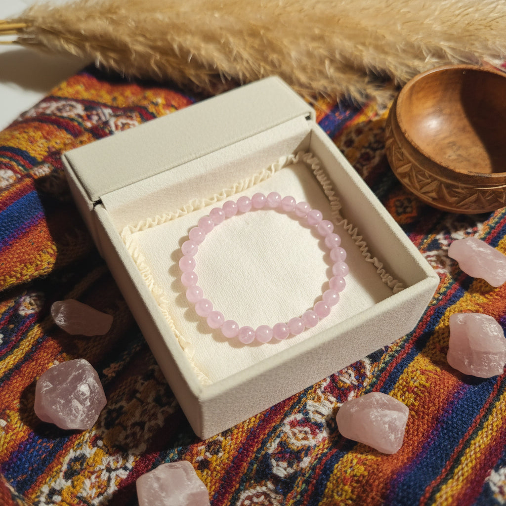 Kunzite du Brésil Extra, bracelet boules 6mm qualité AAA+