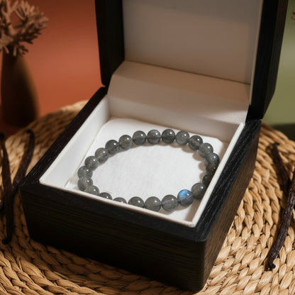 Labradorite extra, bracelet boules 8mm qualité AAA
