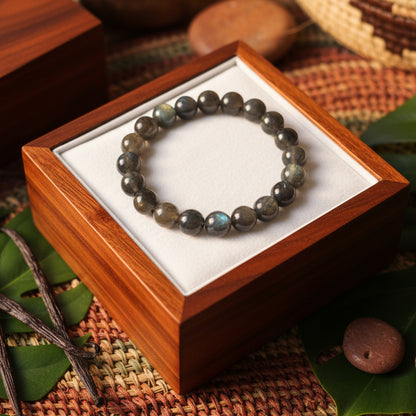 Labradorite extra, bracelet boules 8mm qualité AAA