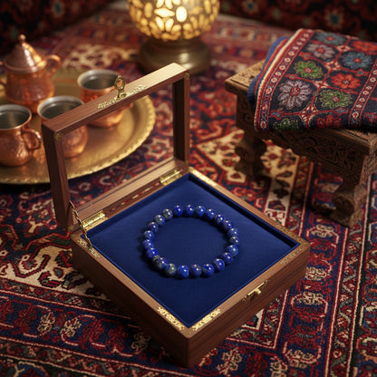 Lapis Lazuli Afghan EXTRA EXTRA AAA+, bracelet boules 8mm
