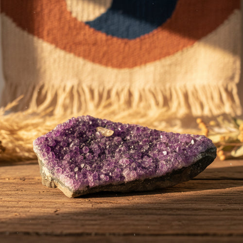 Améthyste d'Uruguay, "Sublime" Druse 50x115mm. Modèle Unique.