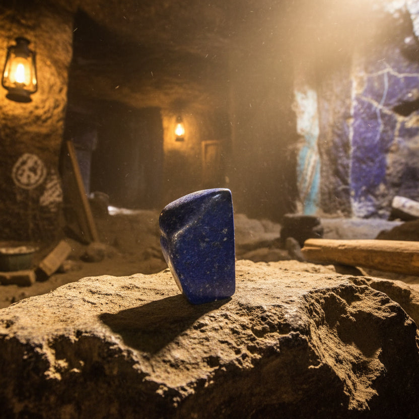 Lapis Lazuli, bloc à poser pièce unique de 223gr, Afghanistan (via Pakistan)