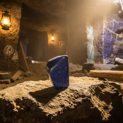 Lapis Lazuli, bloc à poser pièce unique de 223gr, Afghanistan (via Pakistan)