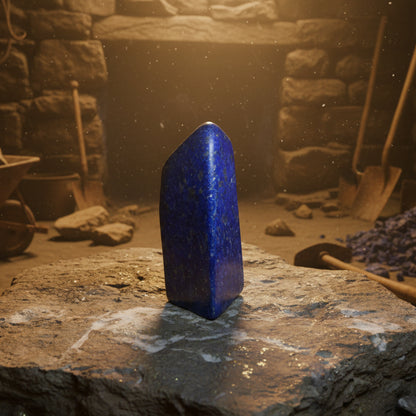 Lapis Lazuli, bloc à poser pièce unique de 223gr, Afghanistan (via Pakistan)